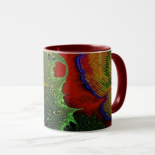 Taza Mugs de arte fractal 1-10 (Anverso derecho)