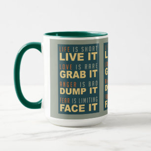 Taza Mugs de consejos de vida motivacionales
