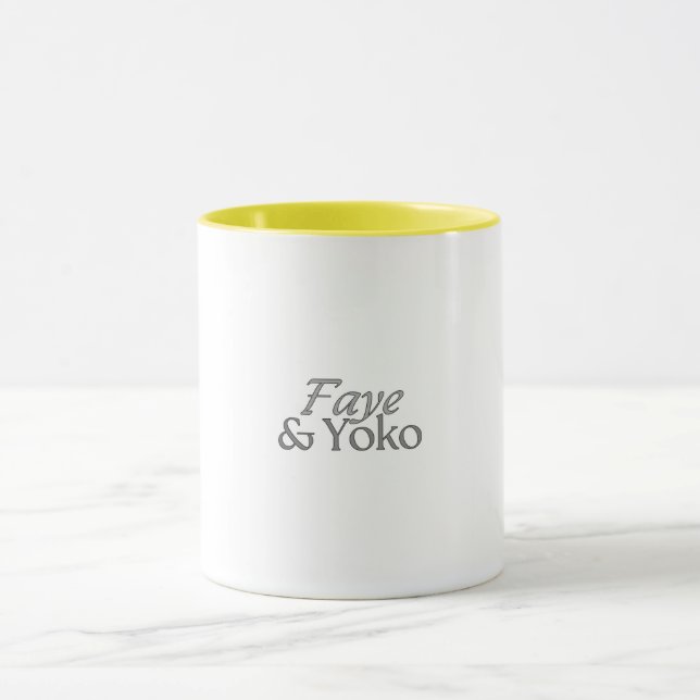 Taza Mugs de Faye y Yoko para lgbt (Centro)