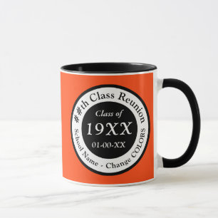 Taza Mugs de la Reunión Personalizada, Naranja, Blanco