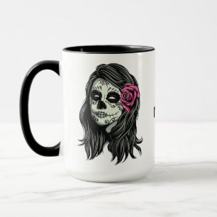 Taza Mugs de nombre personalizado de mujer zombie