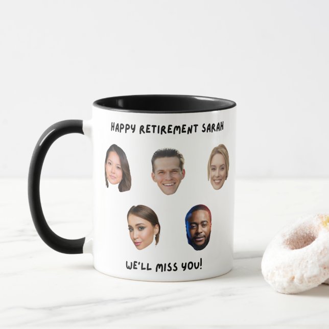 Taza Mugs de retiro, divertida peluca de retiro feliz (Con donut)