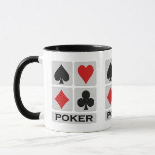 Taza Mugs del jugador de póker - elegir estilo y color