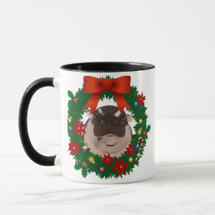 Taza Mugs Moo Deng Feliz Navidad.