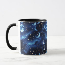 Taza Mugs – Sapphire Blue Celestial Moon Phase Luxury