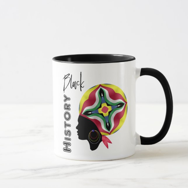 Taza Mujer afroamericana de historia negra (Derecha)