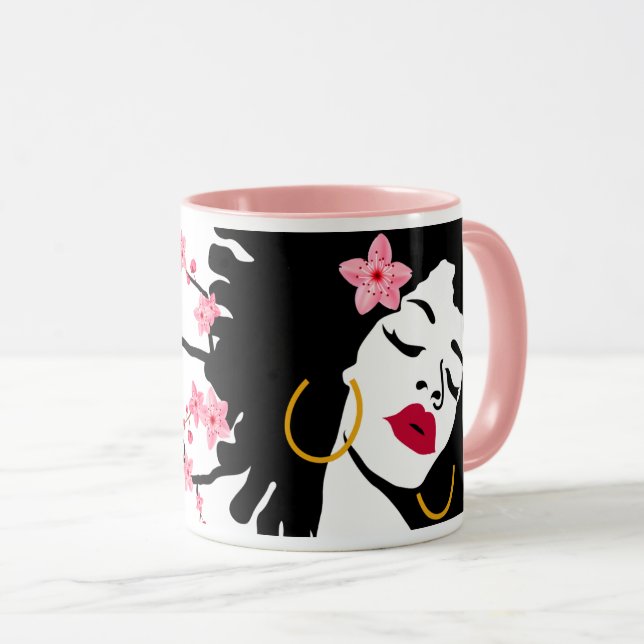 Taza Mujer afroflorón (Anverso derecho)