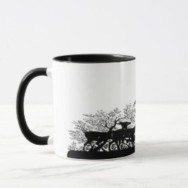 Taza Mujer agradable seguida por una silueta de niño