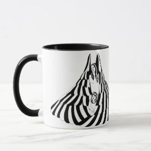 Taza Mujer ángel de la guarda con arte de niña 