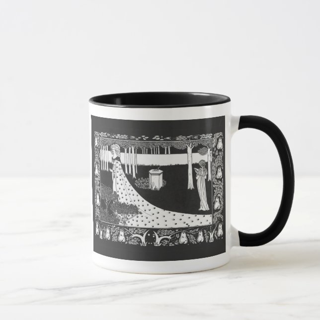 Taza Mujer blanco y negro de Nouveau del arte de (Derecha)