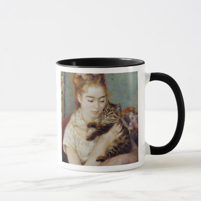Taza Mujer con un gato de Pierre-Auguste Renoir (Derecha)