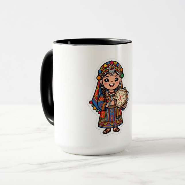 Taza Mujer Cute Kawaii Amazigh Bereber (Anverso izquierdo)