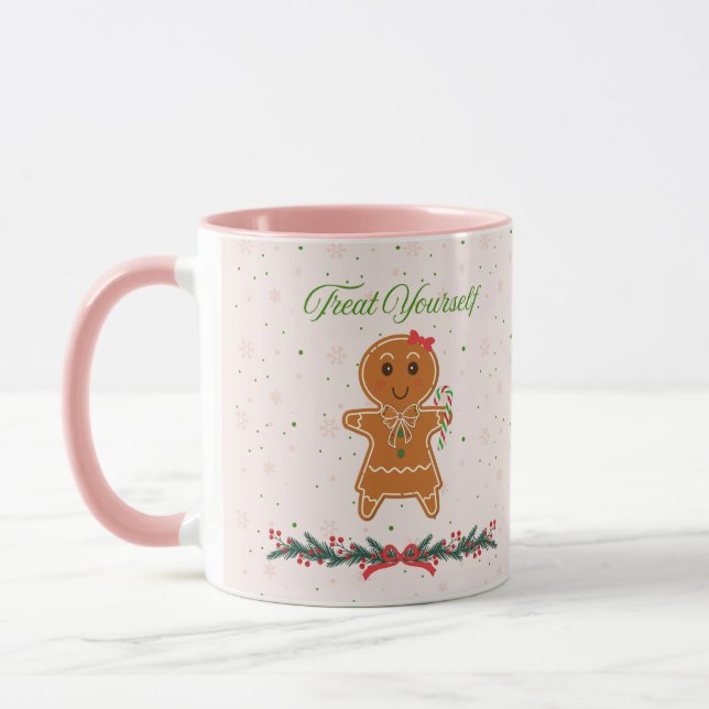 Taza Mujer de pan de jengibre de Navidad (Izquierda)