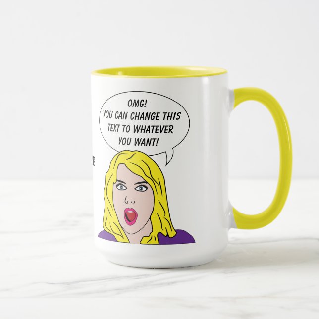 Taza MUJER DE RETRO CON SUS TOMAS personalizados DE TEX (Derecha)