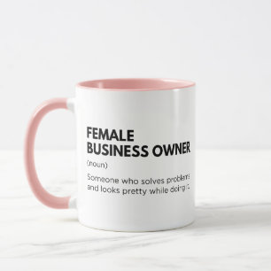 Taza Mujer empresaria divertida propietaria de un negoc