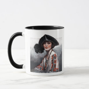 Taza Mujer en blusa bordada
