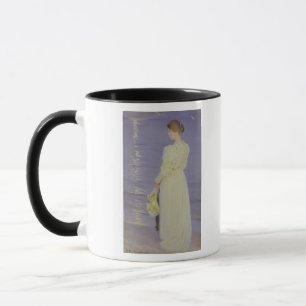 Taza Mujer en el blanco en una playa, 1893