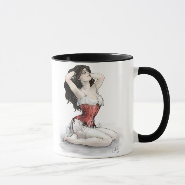 Taza Mujer en el Corset Rojo (Derecha)