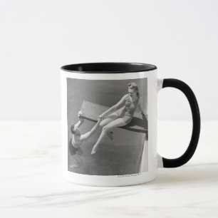 Taza Mujer en el tablero de salto