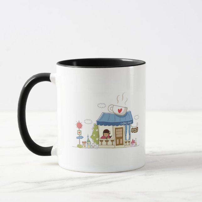 Taza Mujer en una cafetería (Izquierda)
