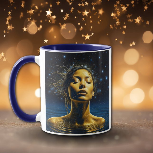 Taza Mujer espiritual en el agua bajo las estrellas (Subido por el creador)