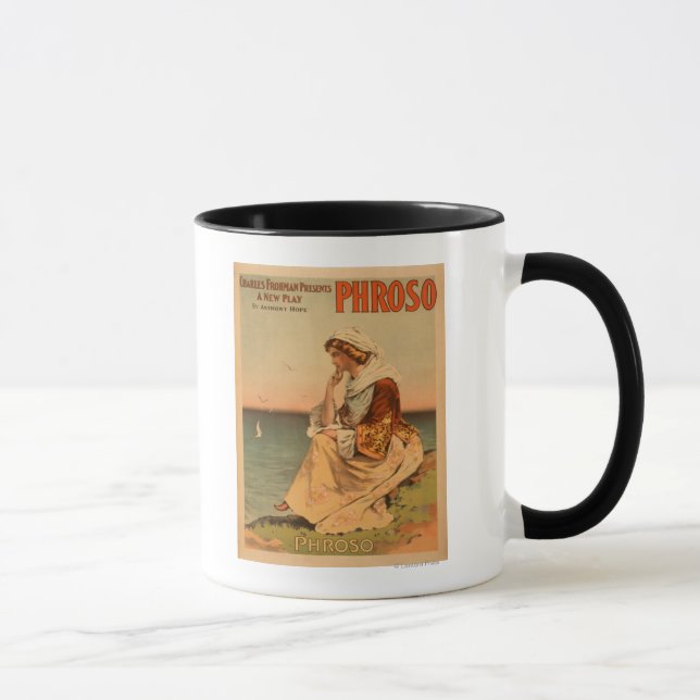 Taza Mujer Froso en Poster teatral de playa (Derecha)