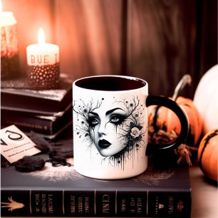 Taza Mujer Gótica Hermosa