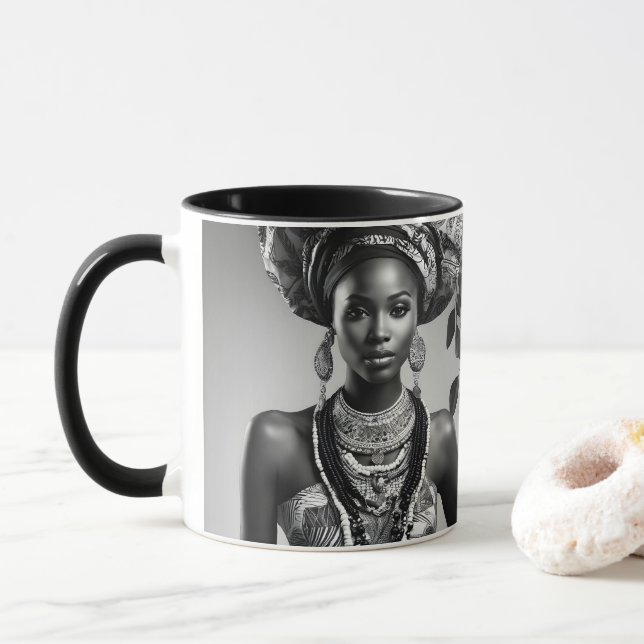 Taza Mujer hermosa africana (Con donut)