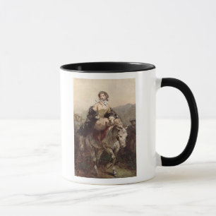 Taza Mujer joven en un caballo