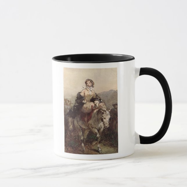 Taza Mujer joven en un caballo (Derecha)