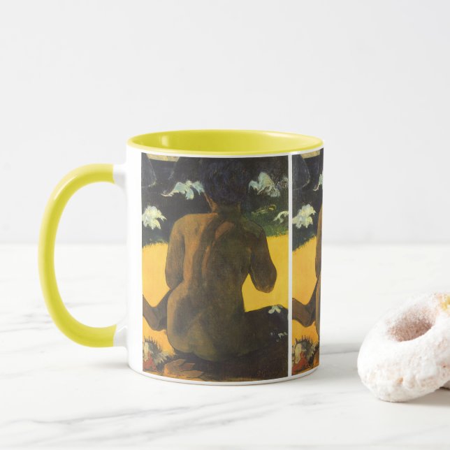 Taza Mujer junto al mar de Paul Gauguin (Con donut)