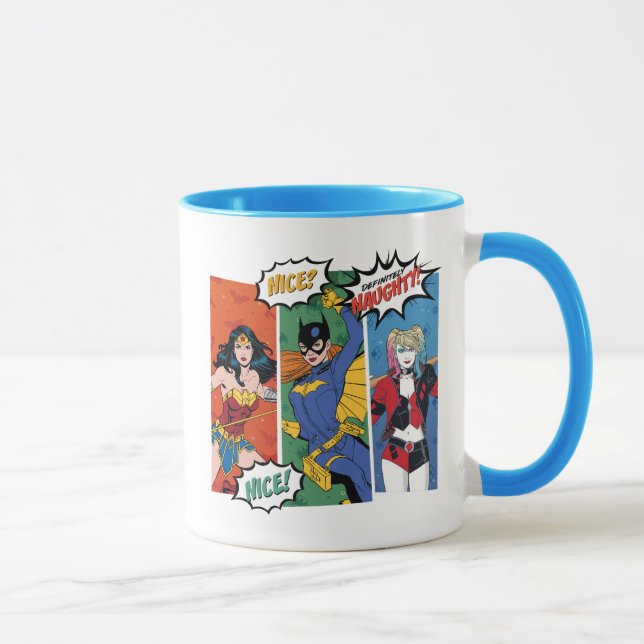 Taza Mujer Maravilla, Batgirl y Harley Quinn Holiday (Derecha)