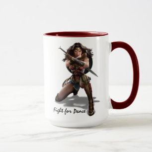 Taza Mujer Maravilla Bloqueando Con Pulseras