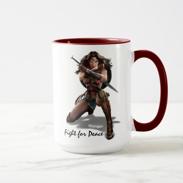Taza Mujer Maravilla Bloqueando Con Pulseras (Derecha)