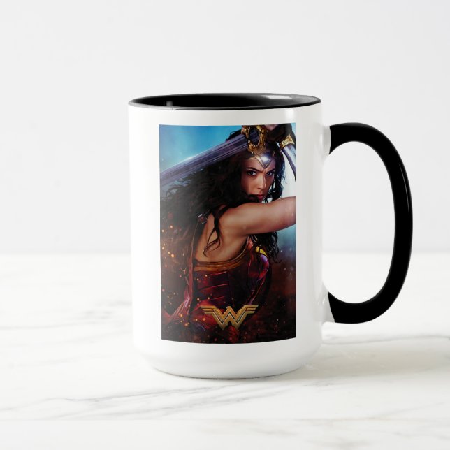 Taza Mujer Maravilla Bloqueo Con Espada (Derecha)