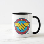 Taza Mujer Maravilla | Logo Círculo y Estrellas<br><div class="desc">Wonder Woman Logos</div>