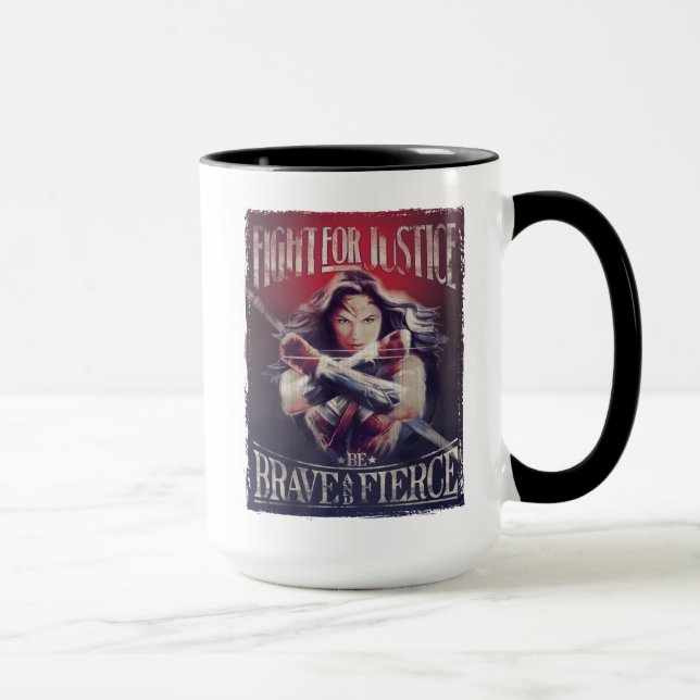 Taza Mujer Maravilla Lucha Por La Justicia (Derecha)