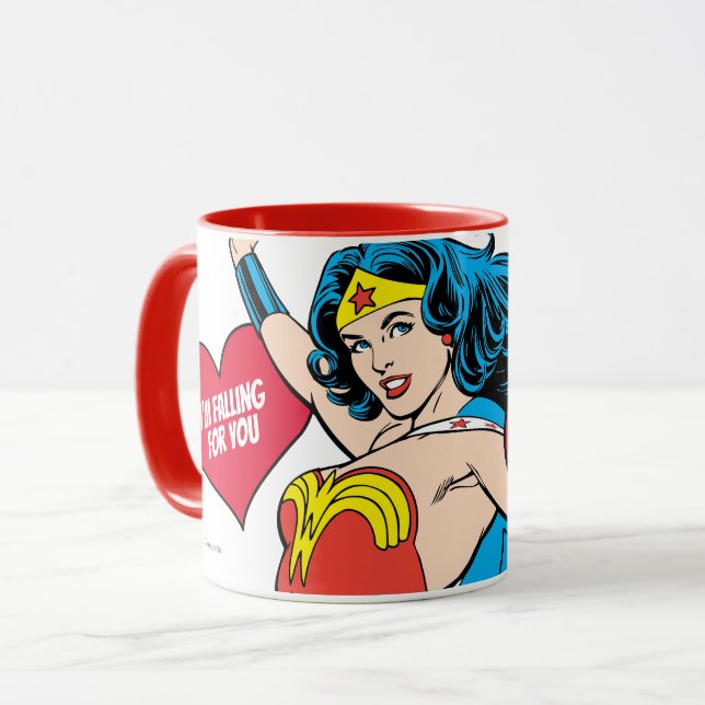 Taza Mujer Maravilla | Te estoy cayendo Valentine (Anverso izquierdo)
