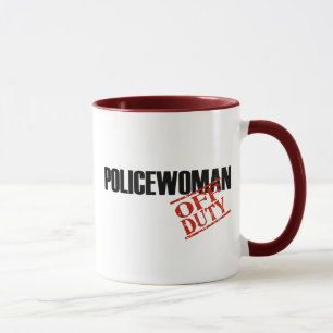 Taza Mujer policía FUERA DE SERVICIO