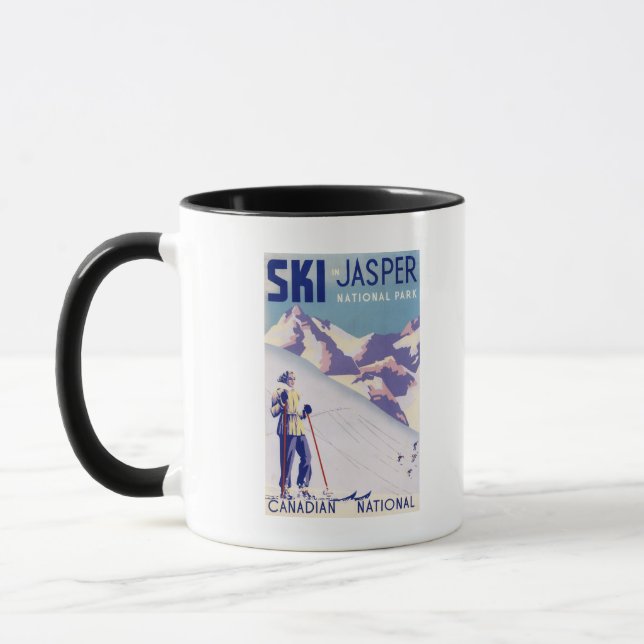 Taza Mujer posando Poster de pendientes abiertas (Izquierda)