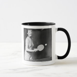 Taza Mujer que juega a tenis de mesa