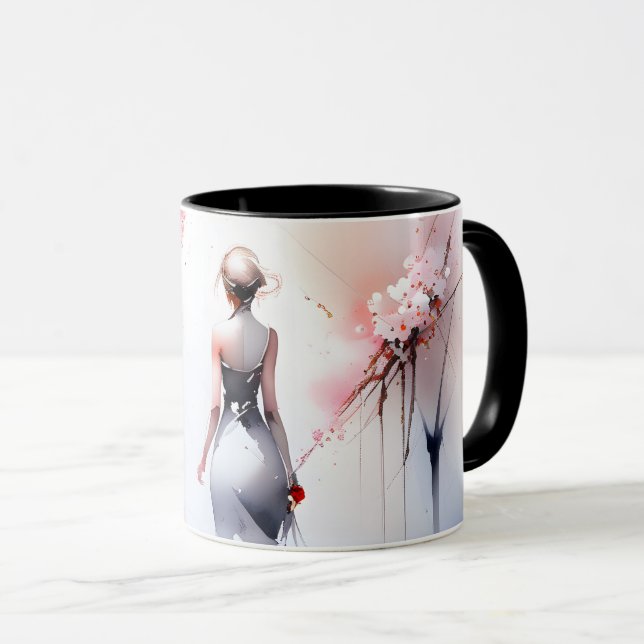 Taza Mujer solitaria caminando (Anverso derecho)