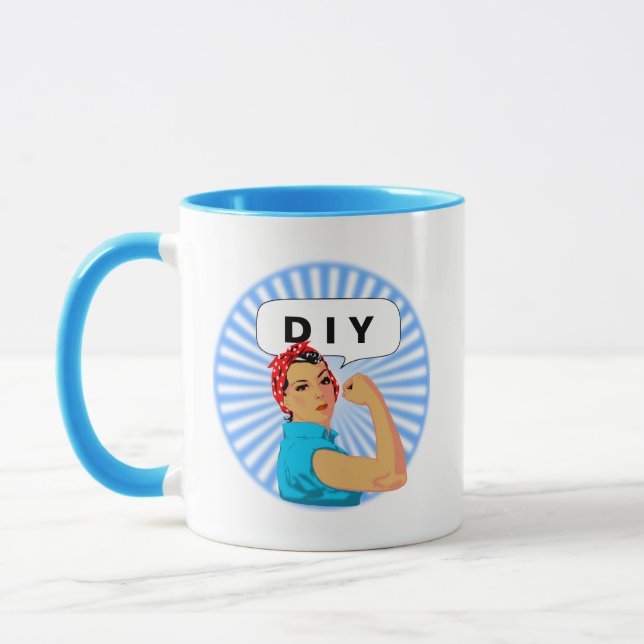 Taza Mujer ventilado elegante y texto DIY editable (Izquierda)