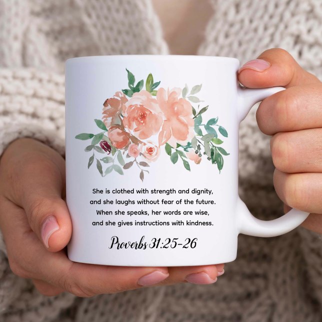 Taza Mujer virtuosa | Proverbios 31 Biblia Verse Faith (Subido por el creador)