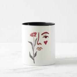 Taza Mujer y Flor