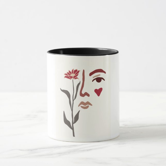 Taza Mujer y Flor (Centro)
