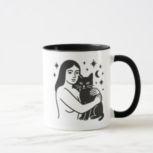 Taza Mujer y gato