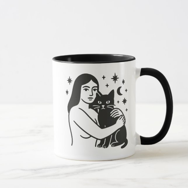 Taza Mujer y gato (Derecha)