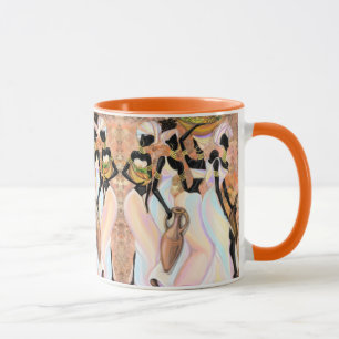 Taza Mujeres africanas besan regalo de pintura al estil
