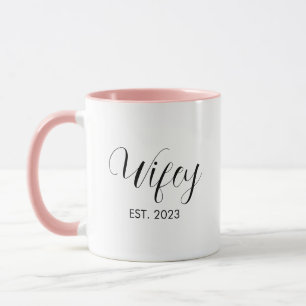 Taza Mujeres blancas con escritura negra elegante